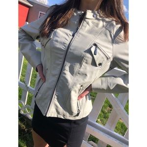 Light grey leather jacket
